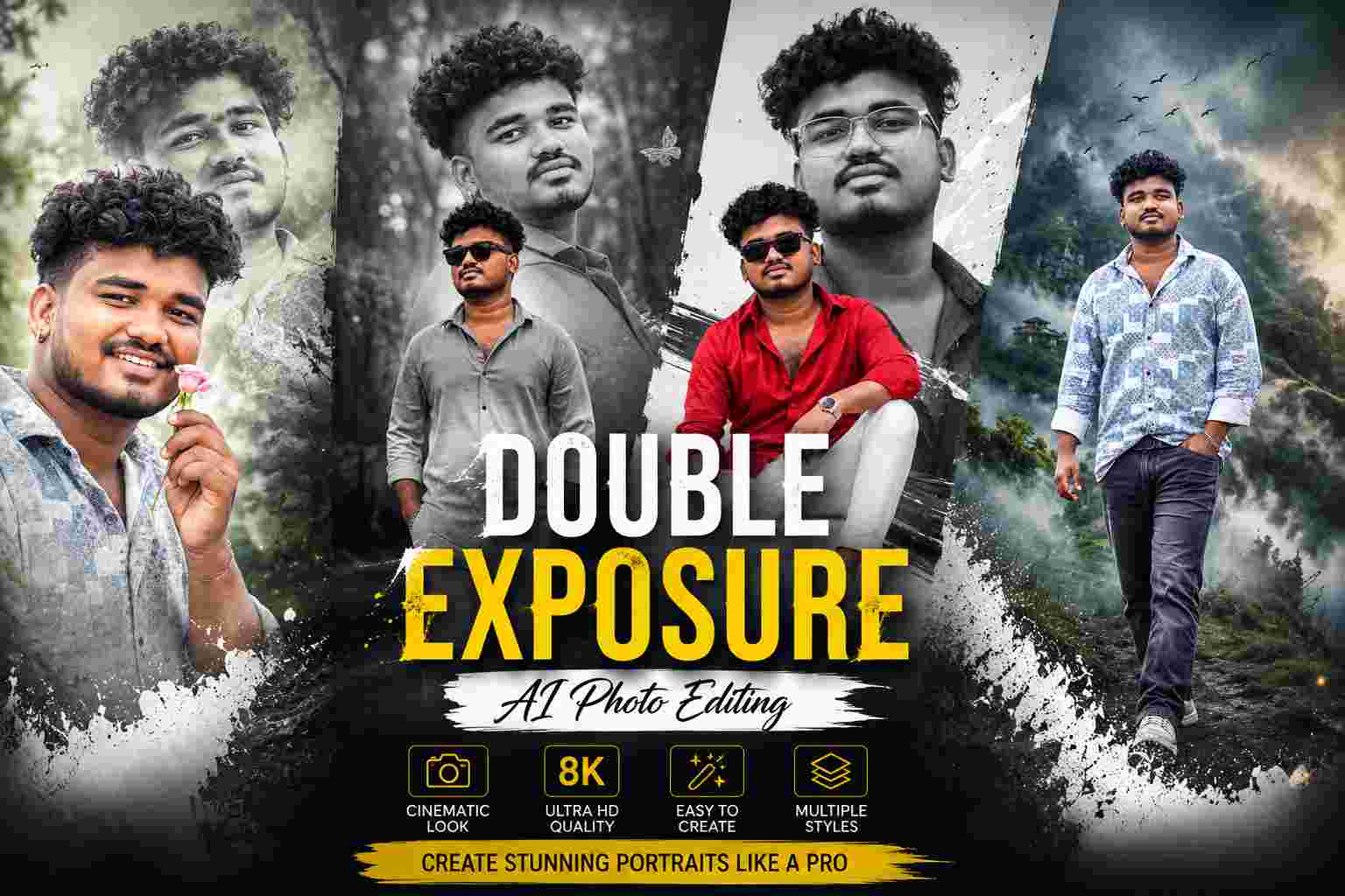 Double Exposure AI Photo Editing Prompts 2026 ChatGPT