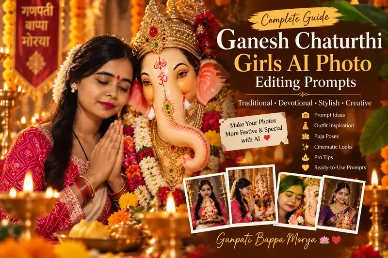 Ganesh Chaturthi Girls AI Photo Editing Prompts 2026