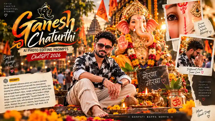 Ganesh Chaturthi AI Photo Editing Prompts ChatGPT 2026